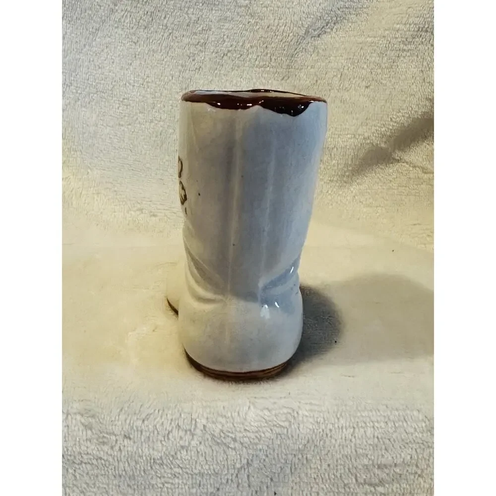 VTG MADE IN OCCUPIED JAPAN Ceramic Hand Painted 3” Decorative Boots Floral